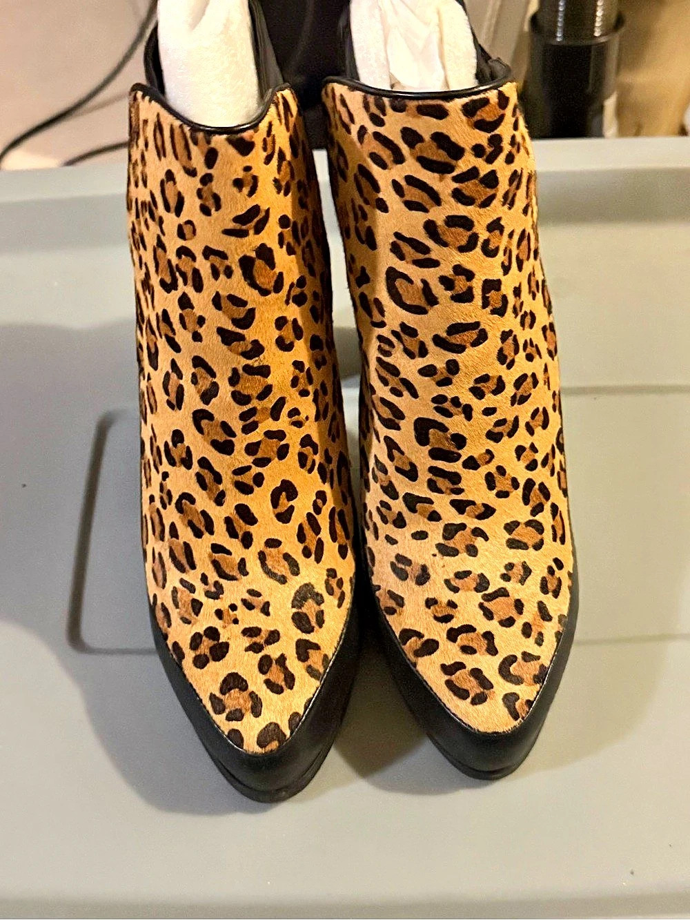 Nicole Miller Atelier Nicole Miller Leopard Print Platform Heels